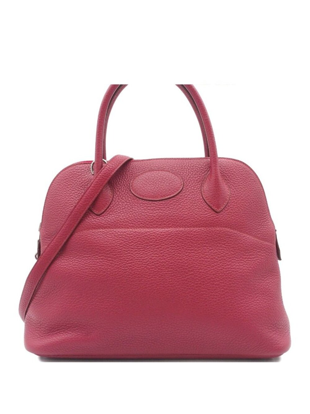 Hermes Bolide 31 Ruby Silver Taurillon Clemence 2-Way Shoulder Bag